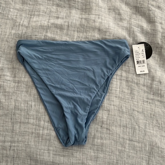 NWT Pacsun Solero Swim Eco Blue high waisted bikini bottom - Picture 3 of 6